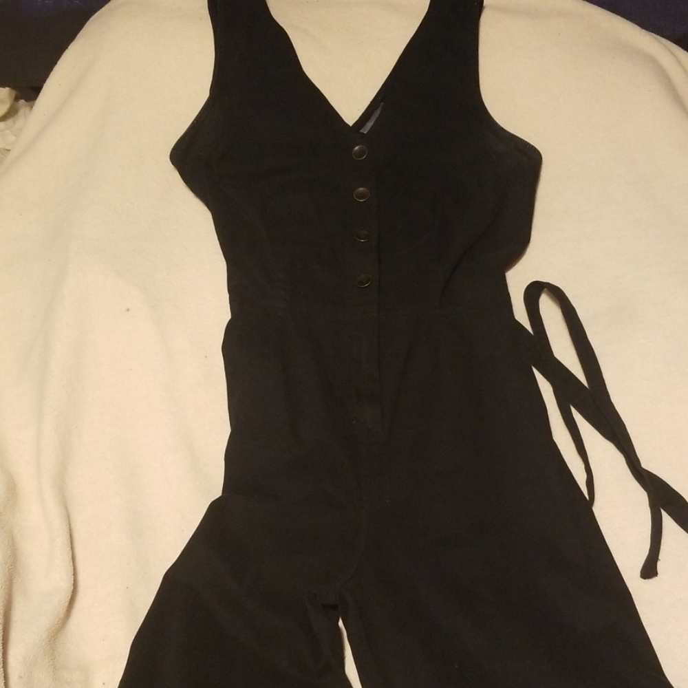 Denim Black Overalls